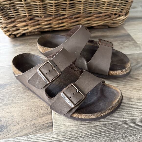 Birkenstock Arizona Brown Two Strap Sandals Women’s Size 8 - Picture 1 of 6
